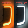 Motorcycle LED running light turn signal for fairing lowers grills