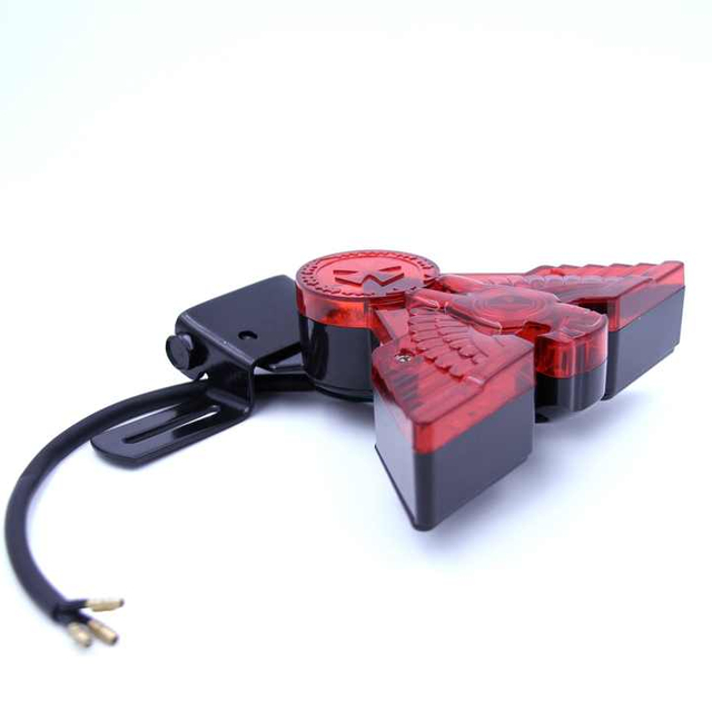 Red War bird Eagle motorcycle led taillight with license plate bracket