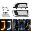 Motorcycle LED running light turn signal for fairing lowers grills