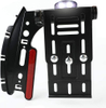 Black LED Light Folding License Plate Frames, Side Mount License Plate Holder Tail Light For 2004-2016 Harley Sportster XL883 X48 XL1200