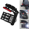 Black LED Light Folding License Plate Frames, Side Mount License Plate Holder Tail Light For 2004-2016 Harley Sportster XL883 X48 XL1200