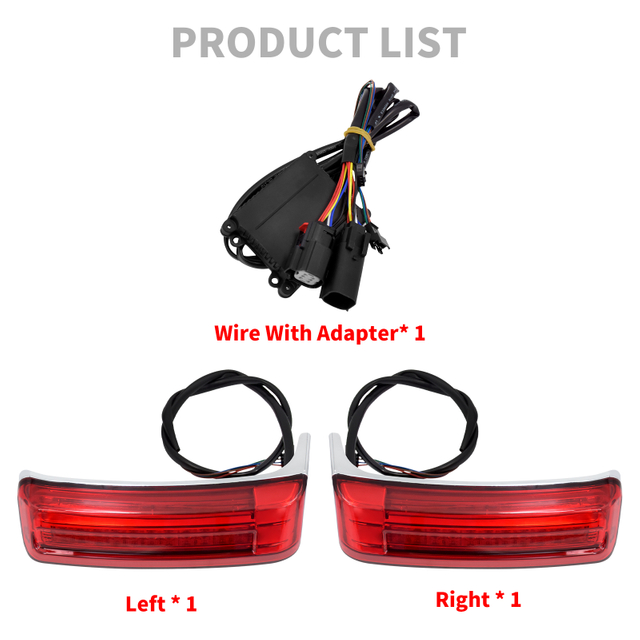 Motorcycle LED Saddlebag Brake Light Running Turn Signal For Harley Touring Electra Glide Road King Street Glide 2014-2021 2022