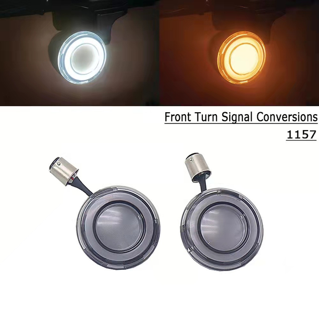 Motorcycle 1157 Bullet Style LED Front Turn Signal Conversions Case For Harley Touring Breakout CVO Road Glide Fat Boy Softail