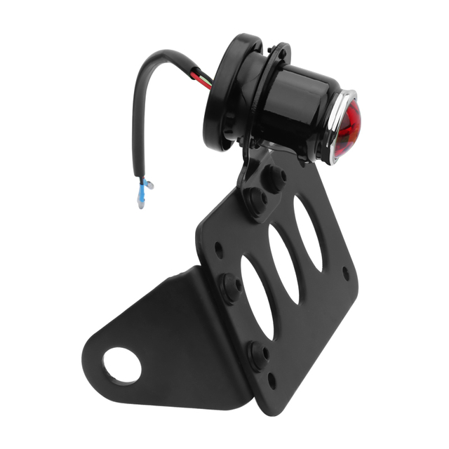 Motorcycle Accessories Side Mount LED Tail Light License Plate Bracket For Harley Honda Yamaha Suzuki Bobber