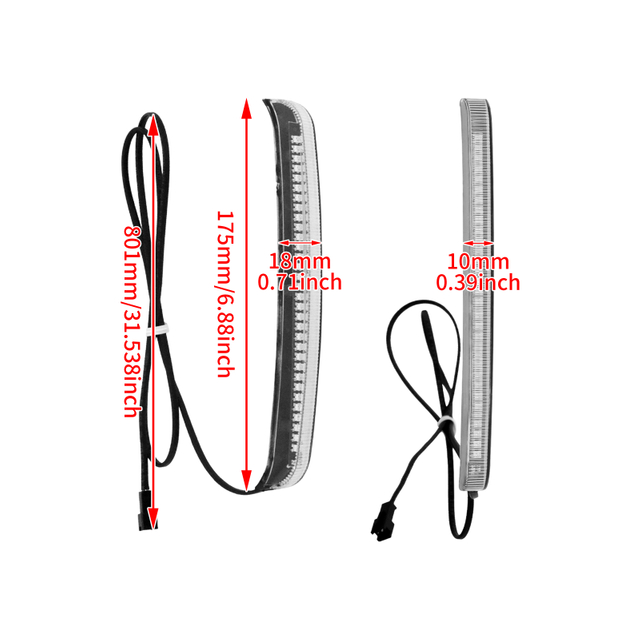 Motorcycle Saddlebag Tail Sequential LED Light Running Brake Turn Signal Lamp