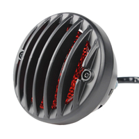 Universal Round Grille Headlamp Mesh Headlight Halogen Bulb Motorbike Headlights