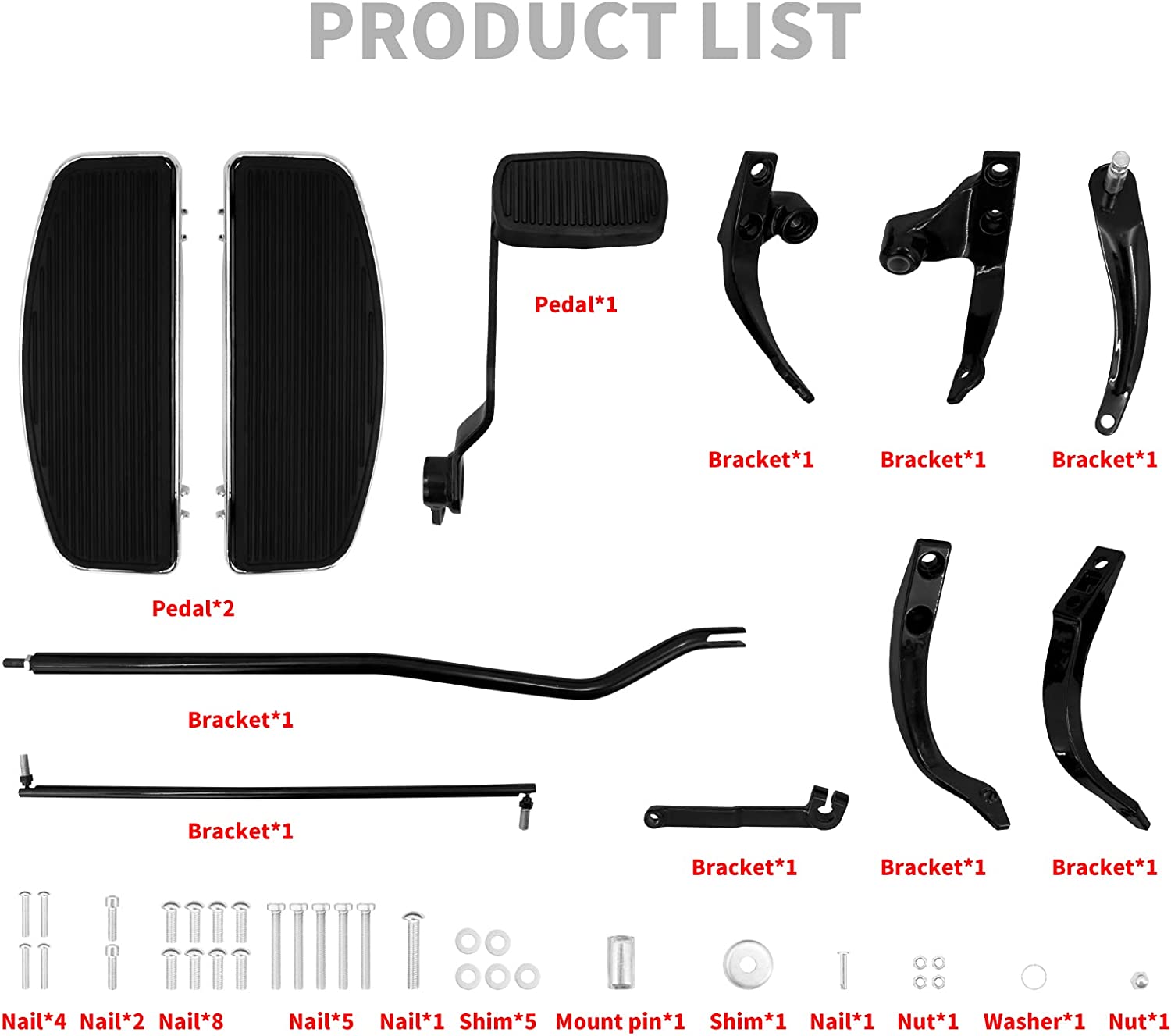 黛娜前置脚踏新款配件