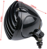 Motorcycle Headlight Grill Head Lamp 12V 55W Halogen for for Harley Cafe Racer Bobber Chopper Honda Suzuki Custom (Black Shell)