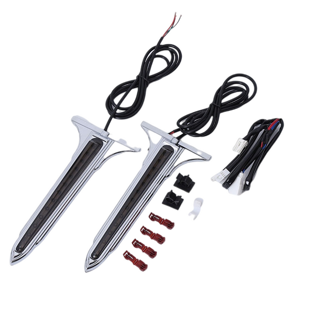 Motorcycle LED Rear End Saddlebag Accent Taillight Insert Brake Tail Light For HD 93-13 Street Road Electra Glide Road King FLHX