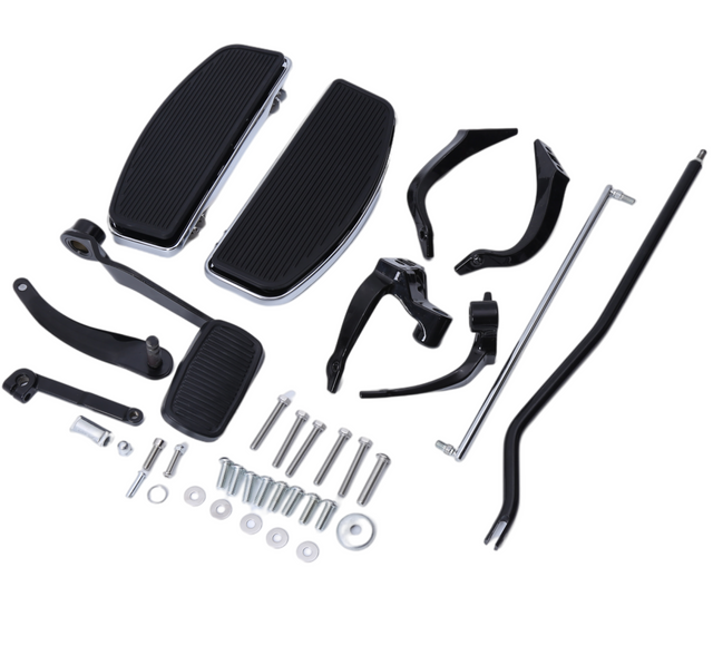 Motorcycle Forward Controls Floorboard Pegs Lever Linkage Kit Set Fit for Harley Dyna Street Bob Super Glide Custom Low Rider FXD FXDB FXDC 2006-17